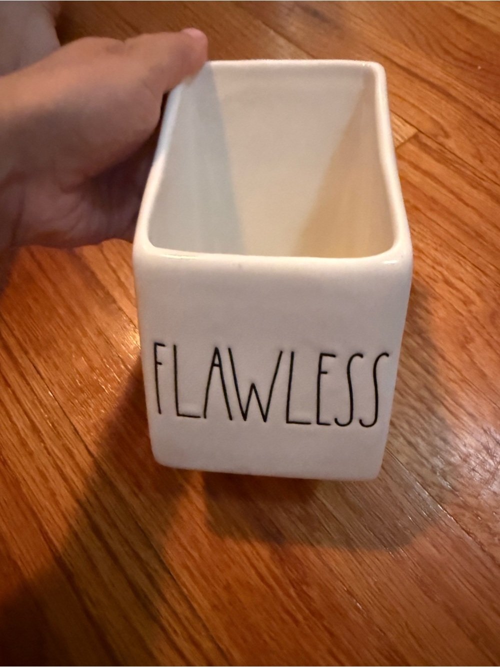 Rae Dunn Flawless Ceramic Holder for makeup brushes and makeup